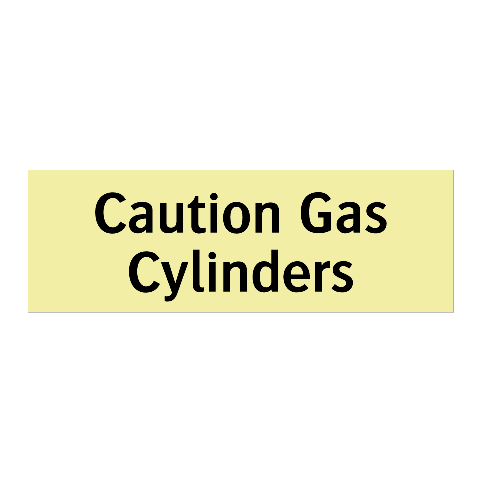 Caution Gas Cylinders