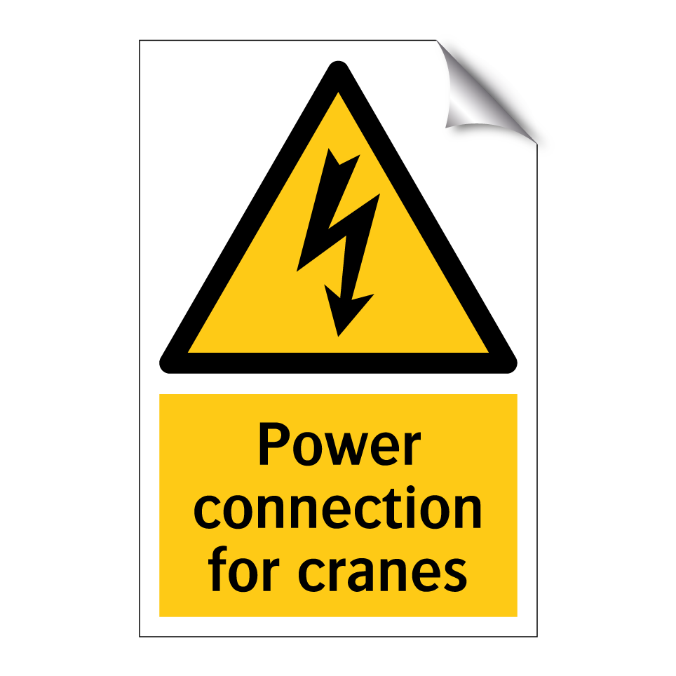 Power connection for cranes