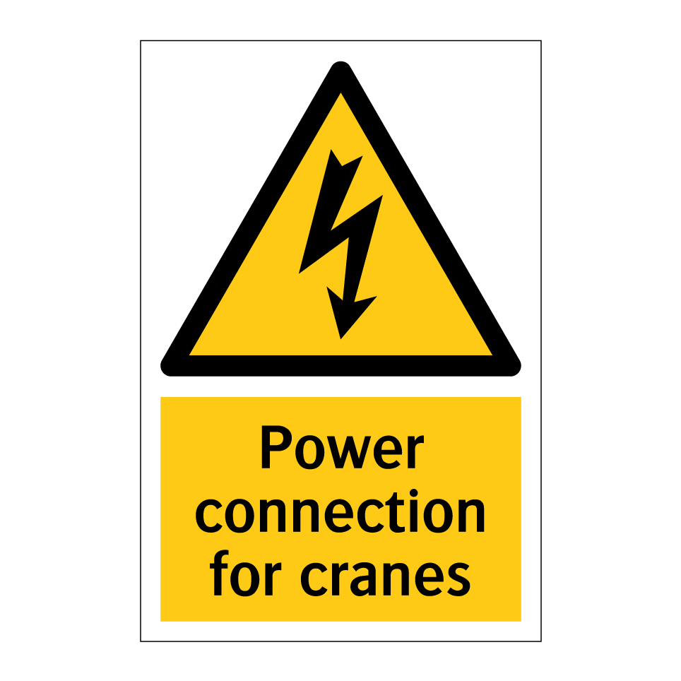 Power connection for cranes