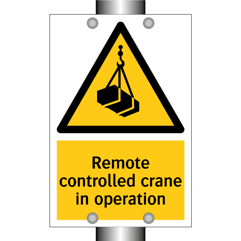 Remote controlled crane in operation
