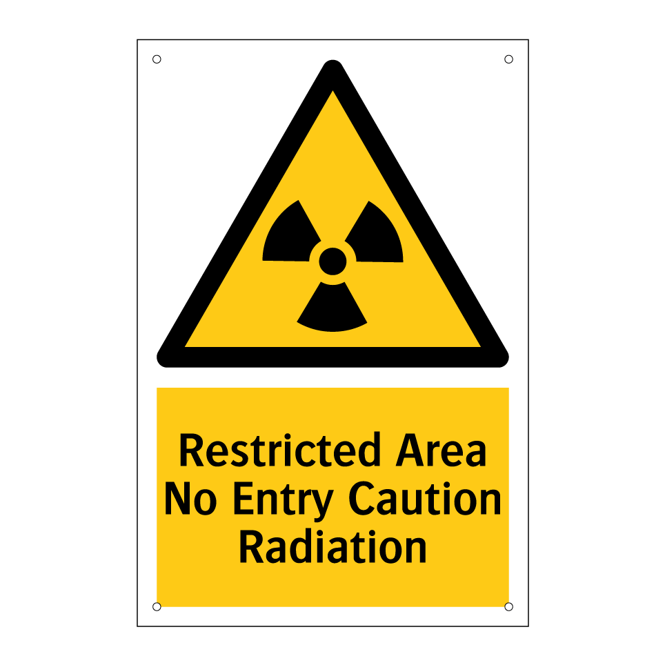 Restricted Area No Entry Caution Radiation