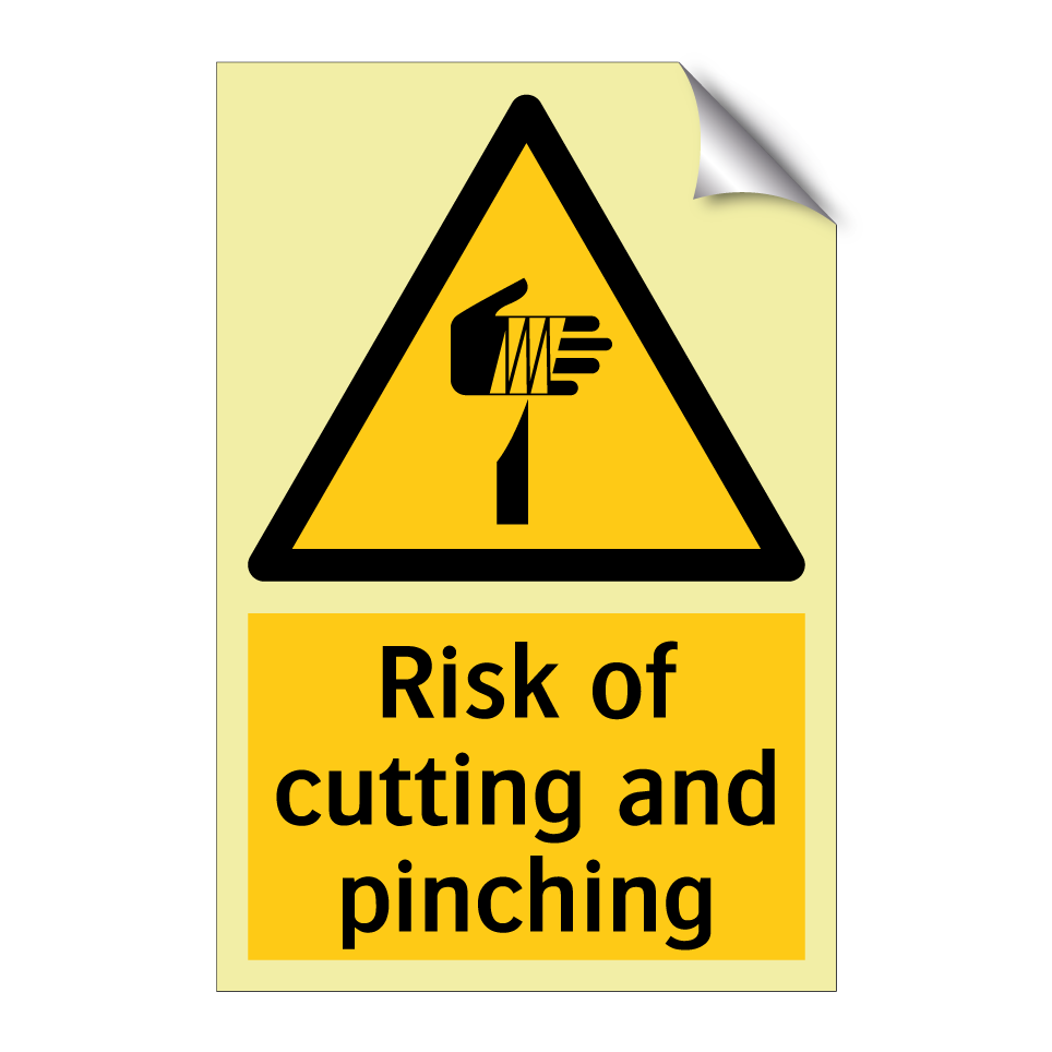 Risk of cutting and pinching