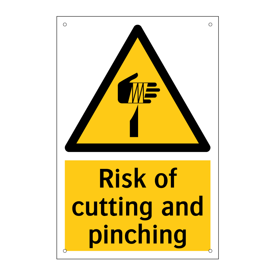 Risk of cutting and pinching