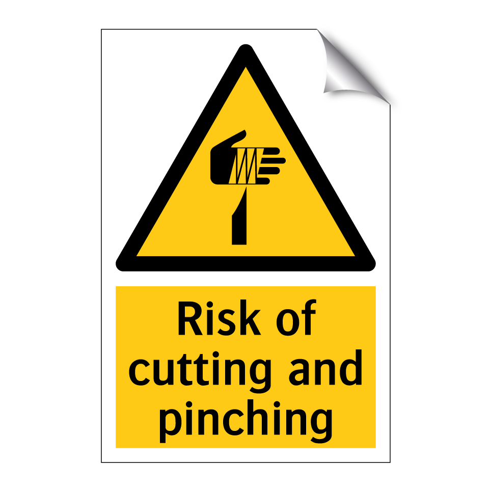 Risk of cutting and pinching