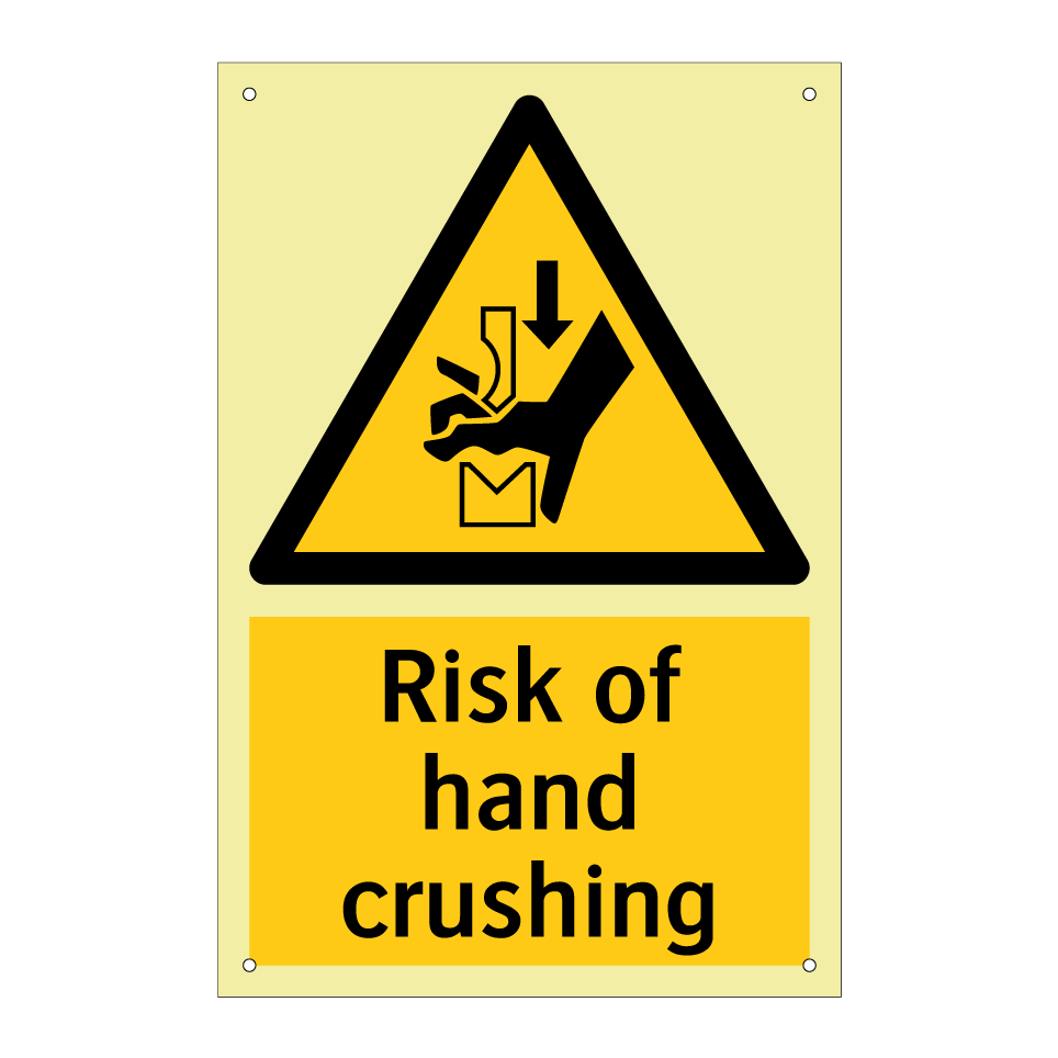 Risk of hand crushing