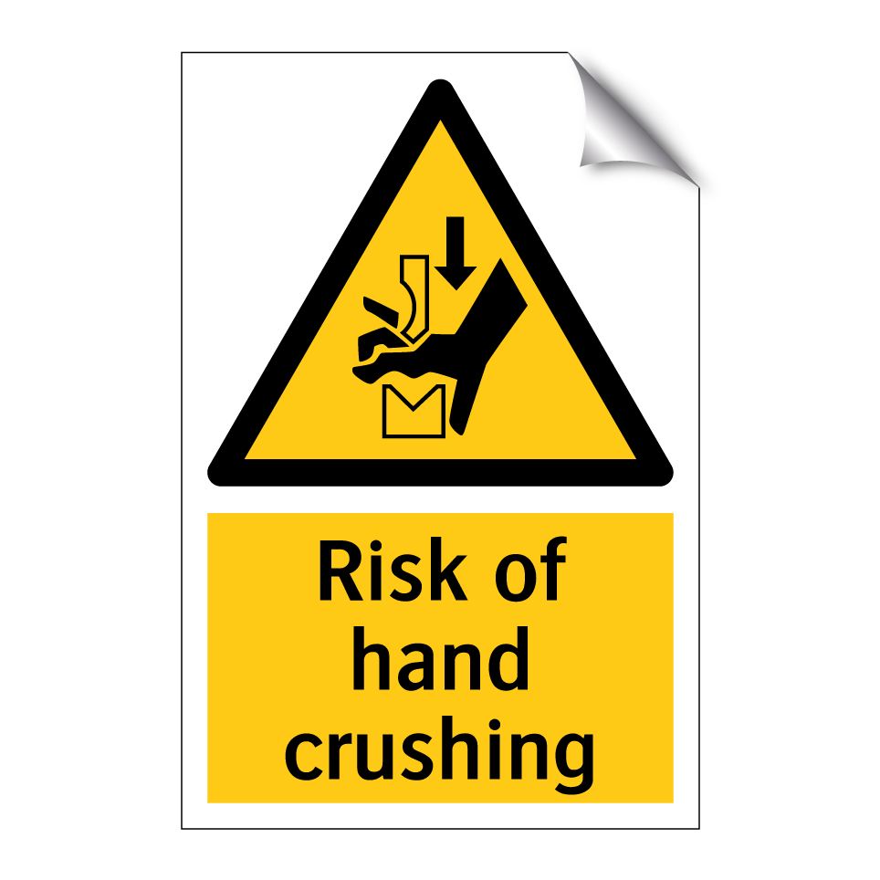 Risk of hand crushing