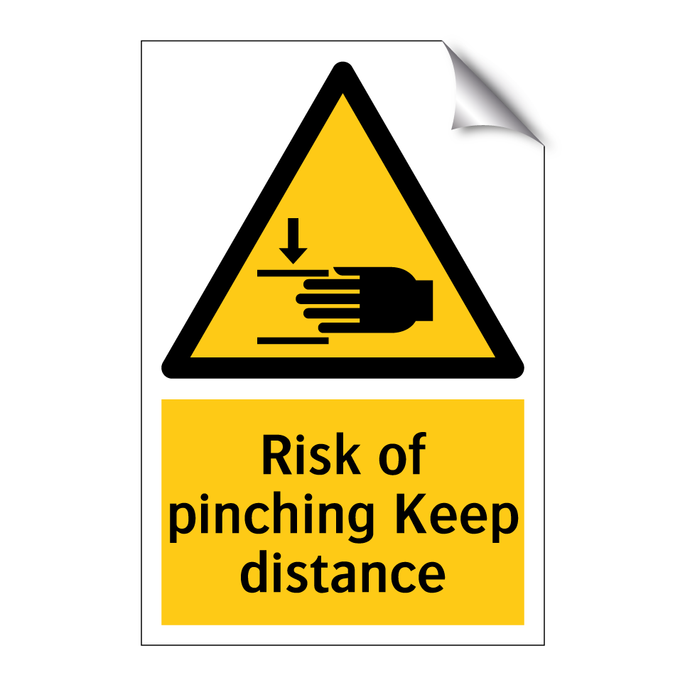 Risk of pinching Keep distance