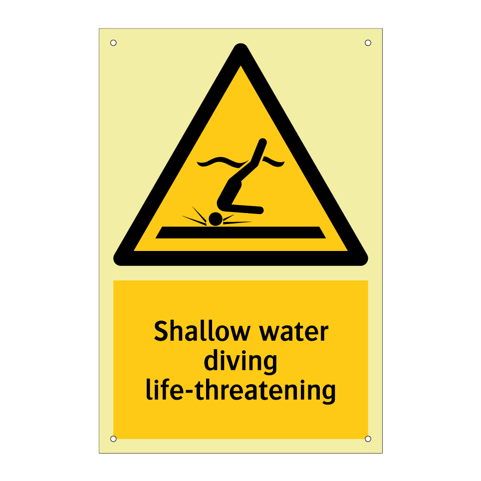Shallow water diving life-threatening
