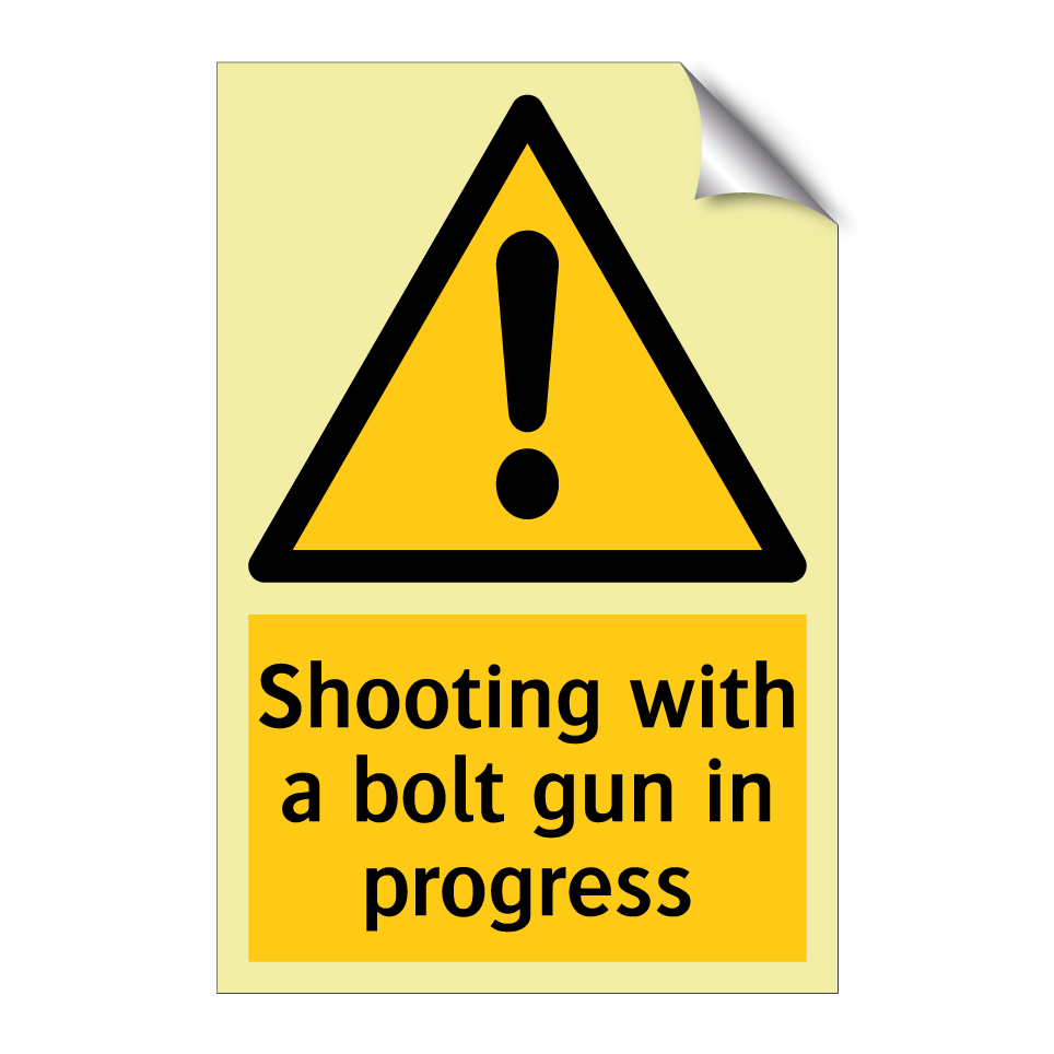 Shooting with a bolt gun in progress