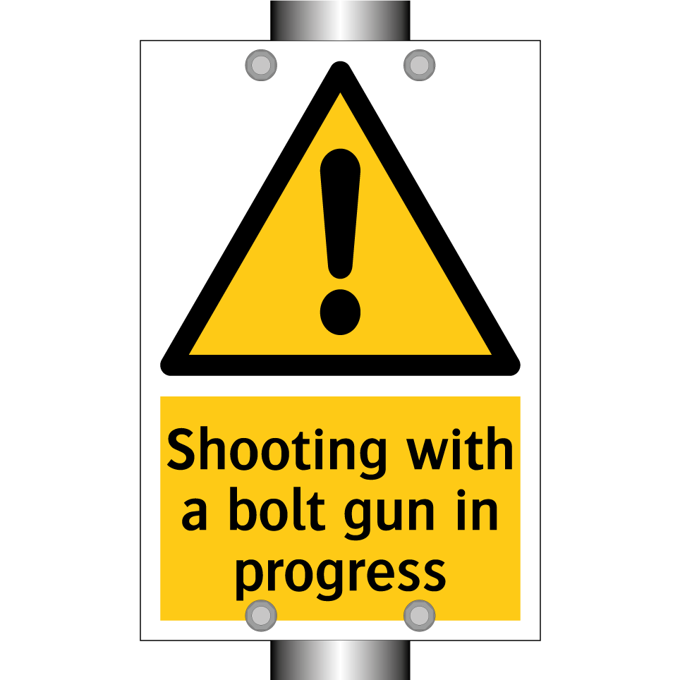 Shooting with a bolt gun in progress