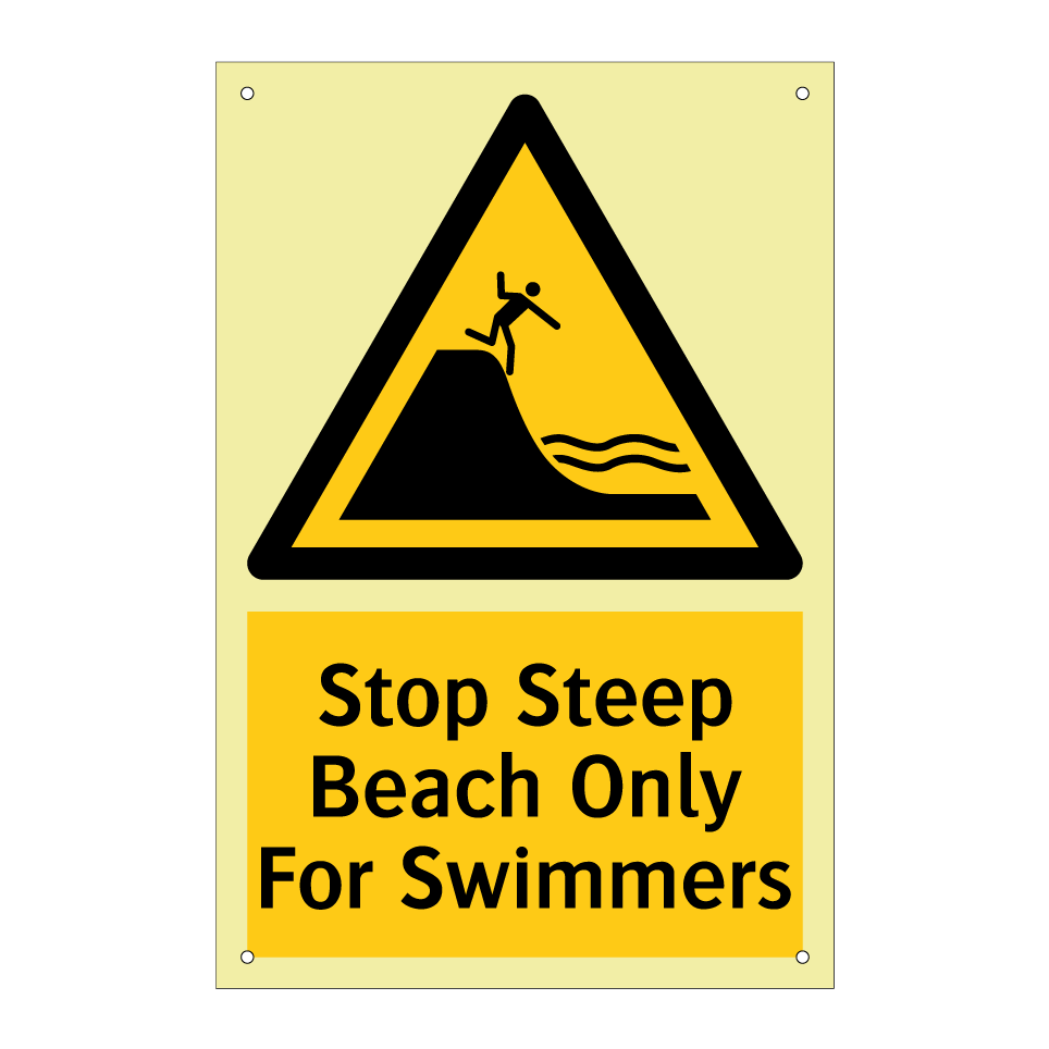 Stop Steep Beach Only For Swimmers
