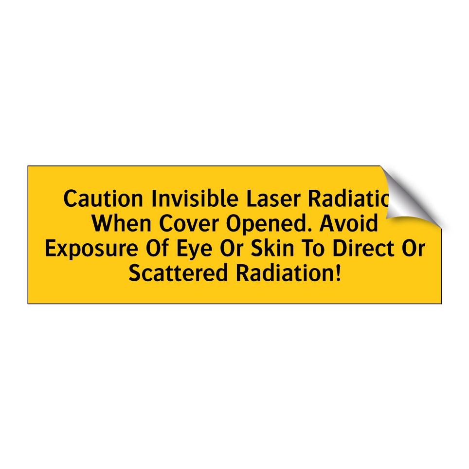 Caution Invisible Laser Radiation When Cover Opened. Avoid Exposure Of Eye Or Skin To Direct Or Scattered Radiation!