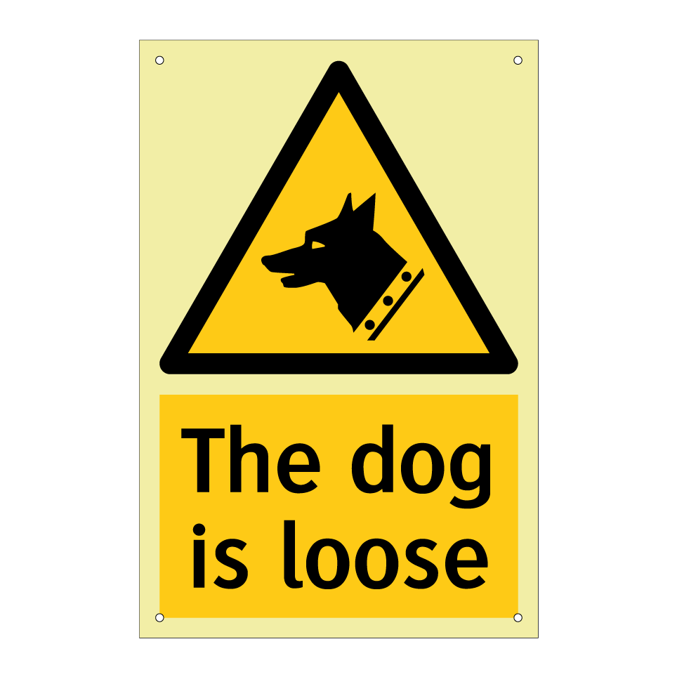 The dog is loose