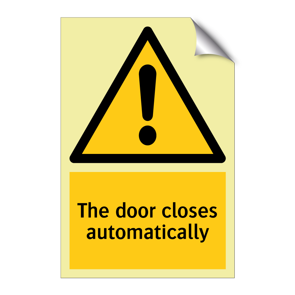 The door closes automatically