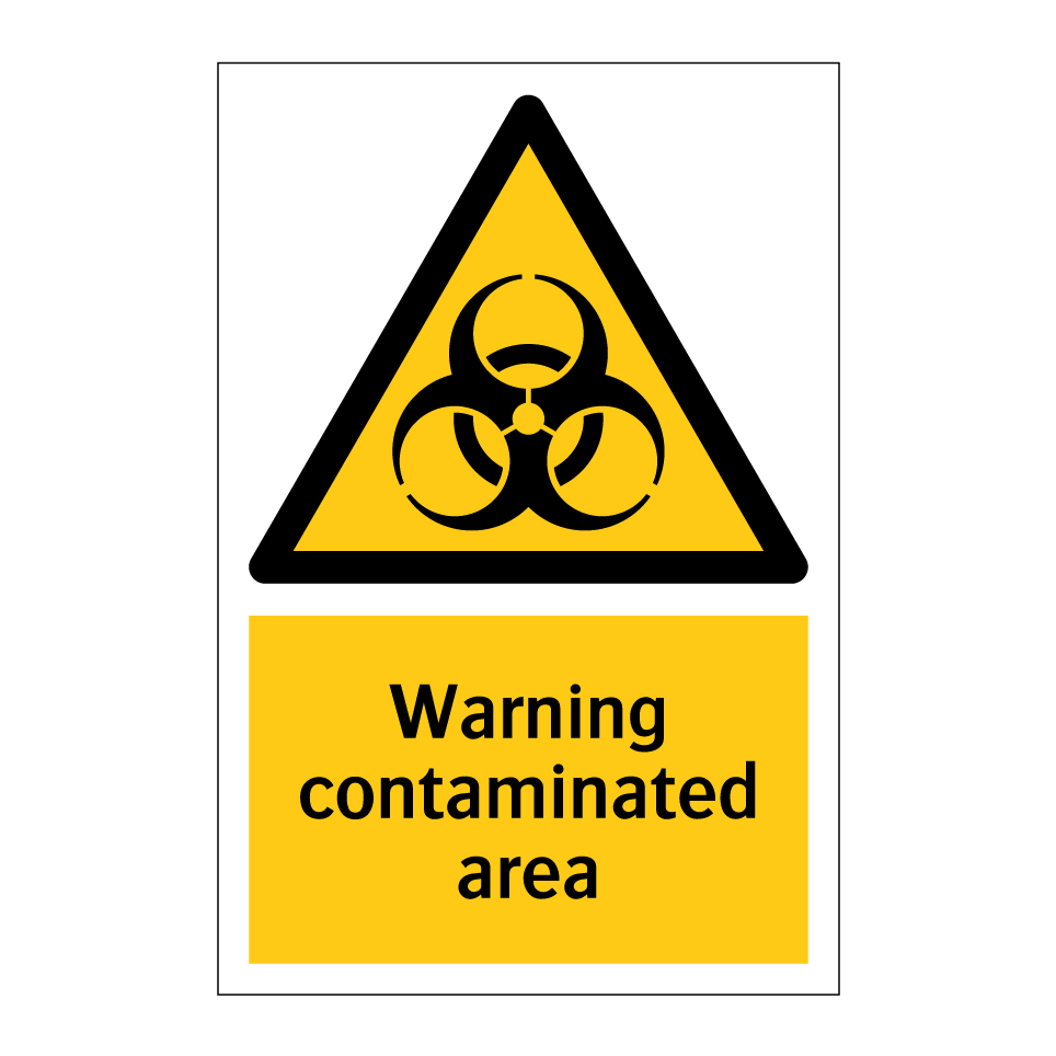 Warning contaminated area