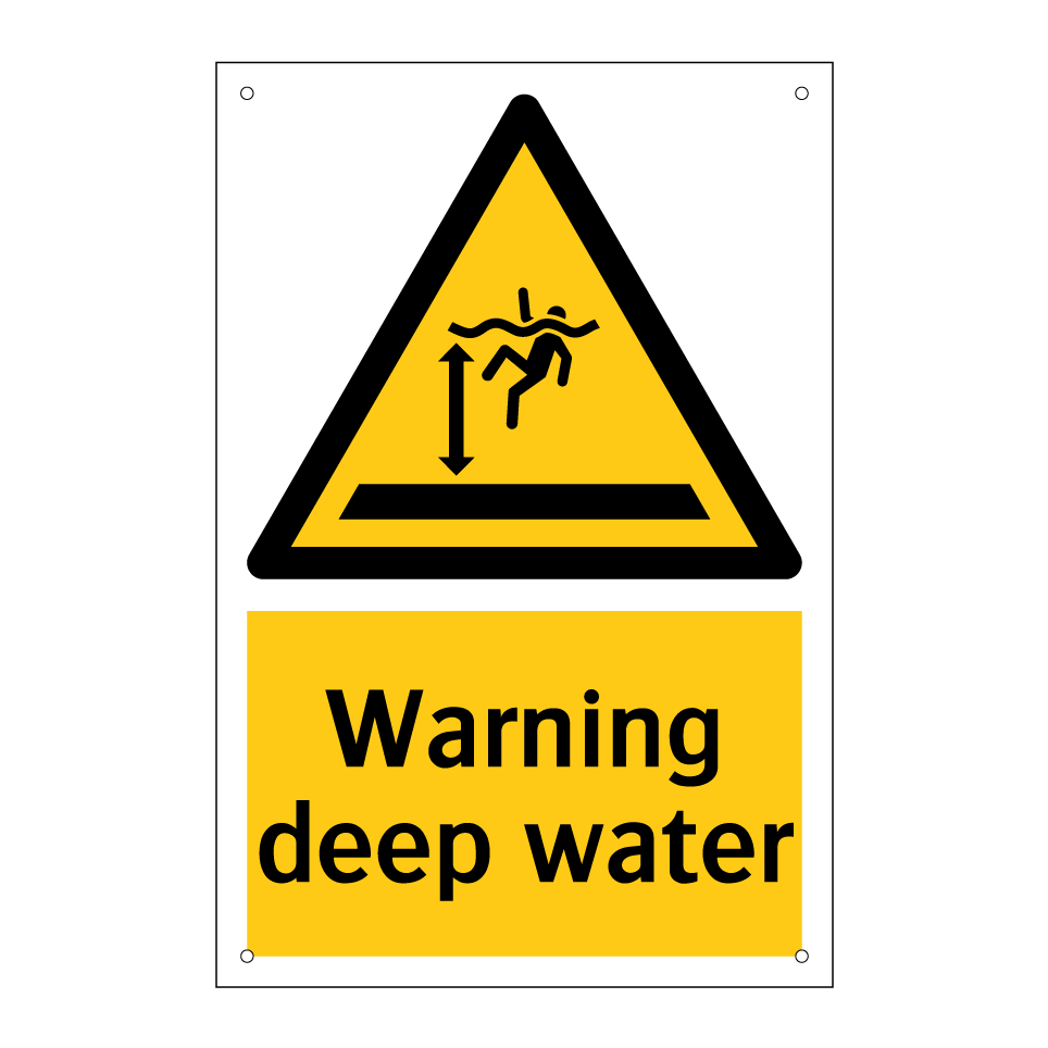 Warning deep water