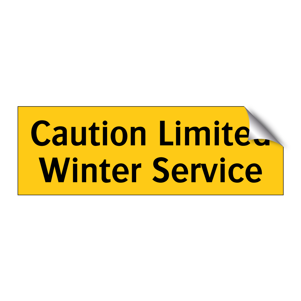 Caution Limited Winter Service