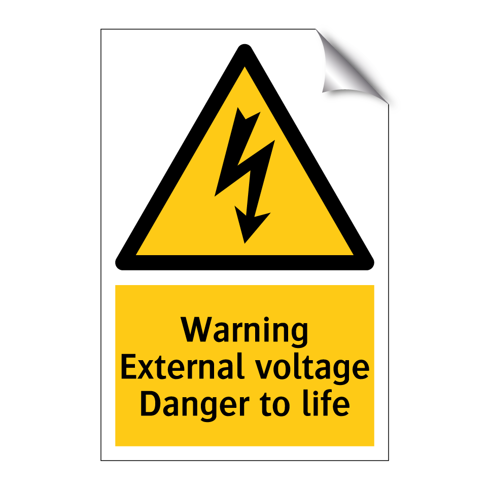 Warning External voltage Danger to life