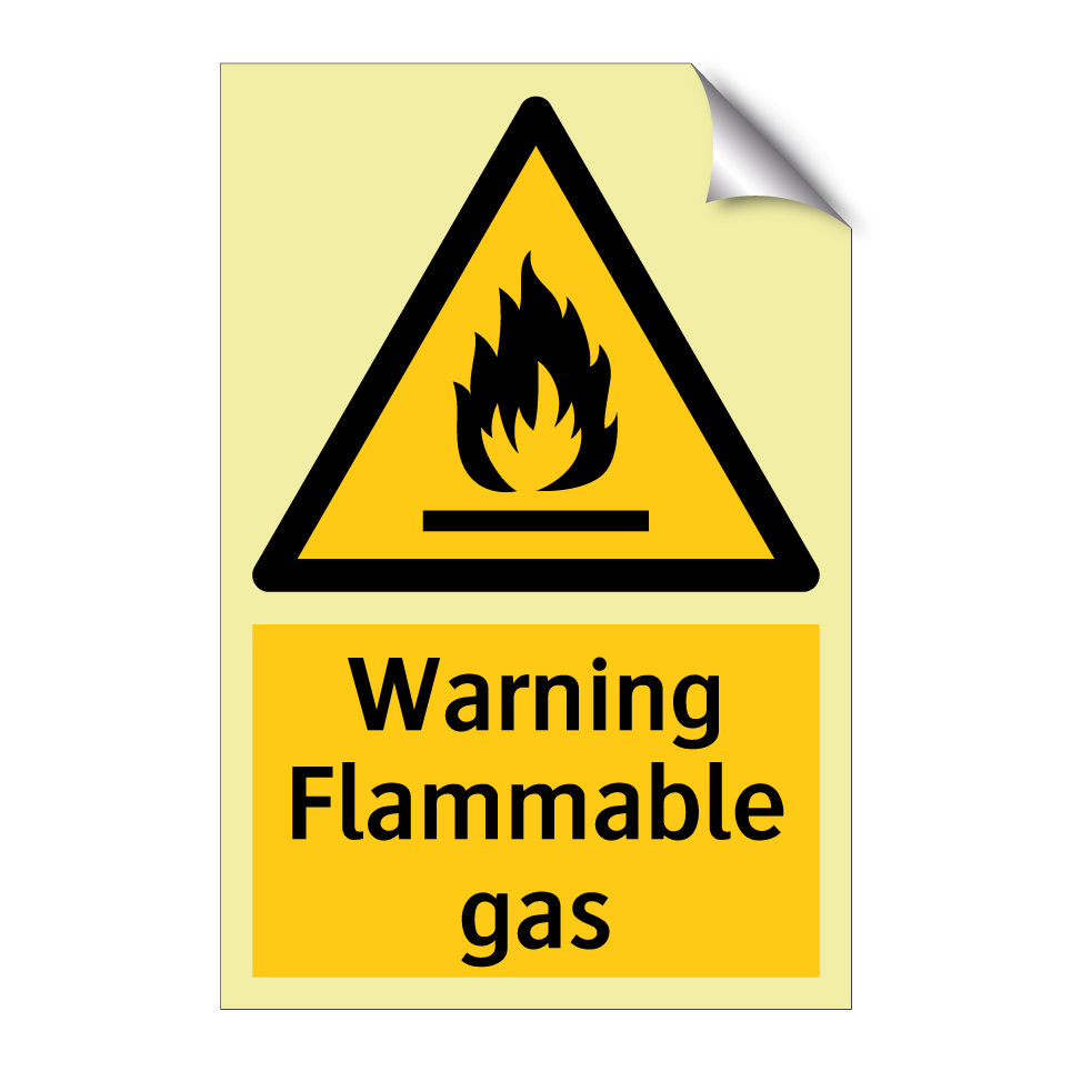 Warning Flammable gas