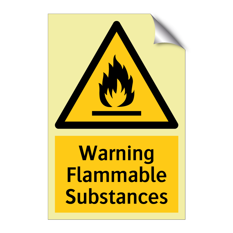 Warning Flammable Substances