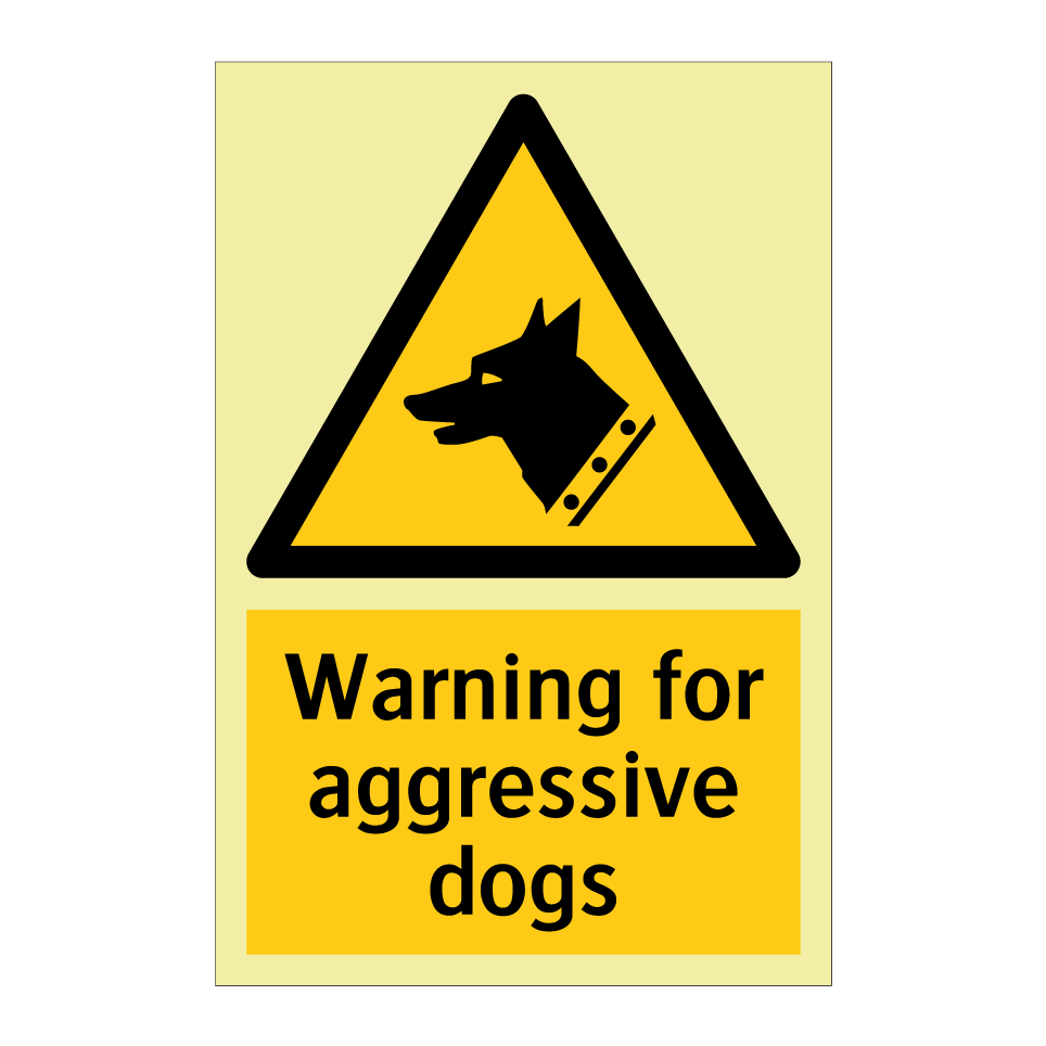 Warning for aggressive dogs
