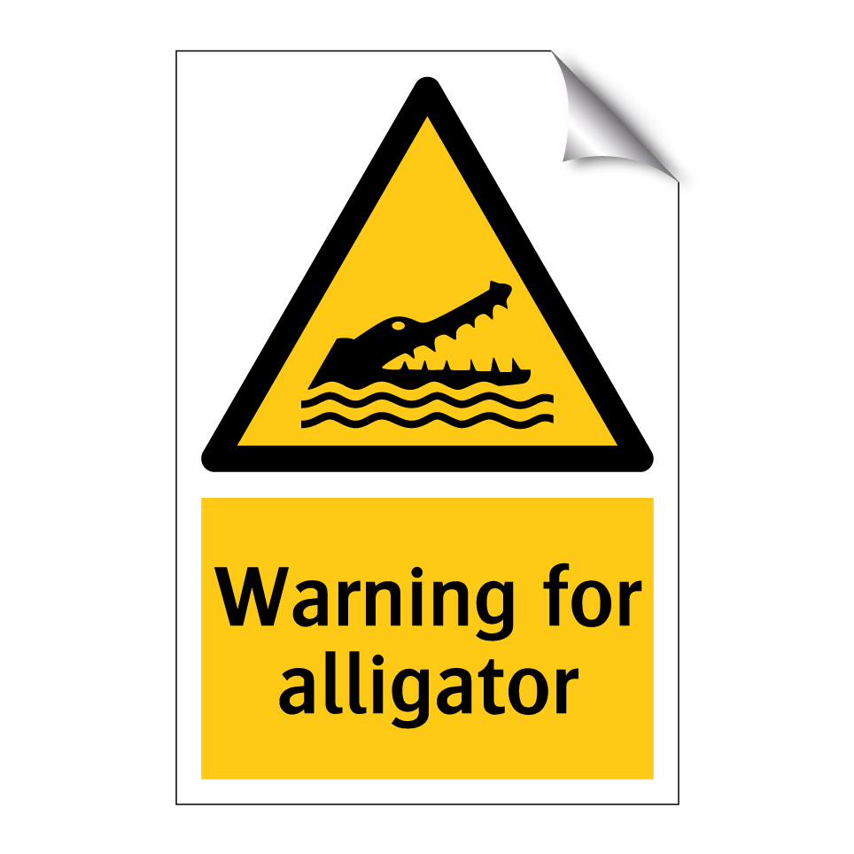 Warning for alligator