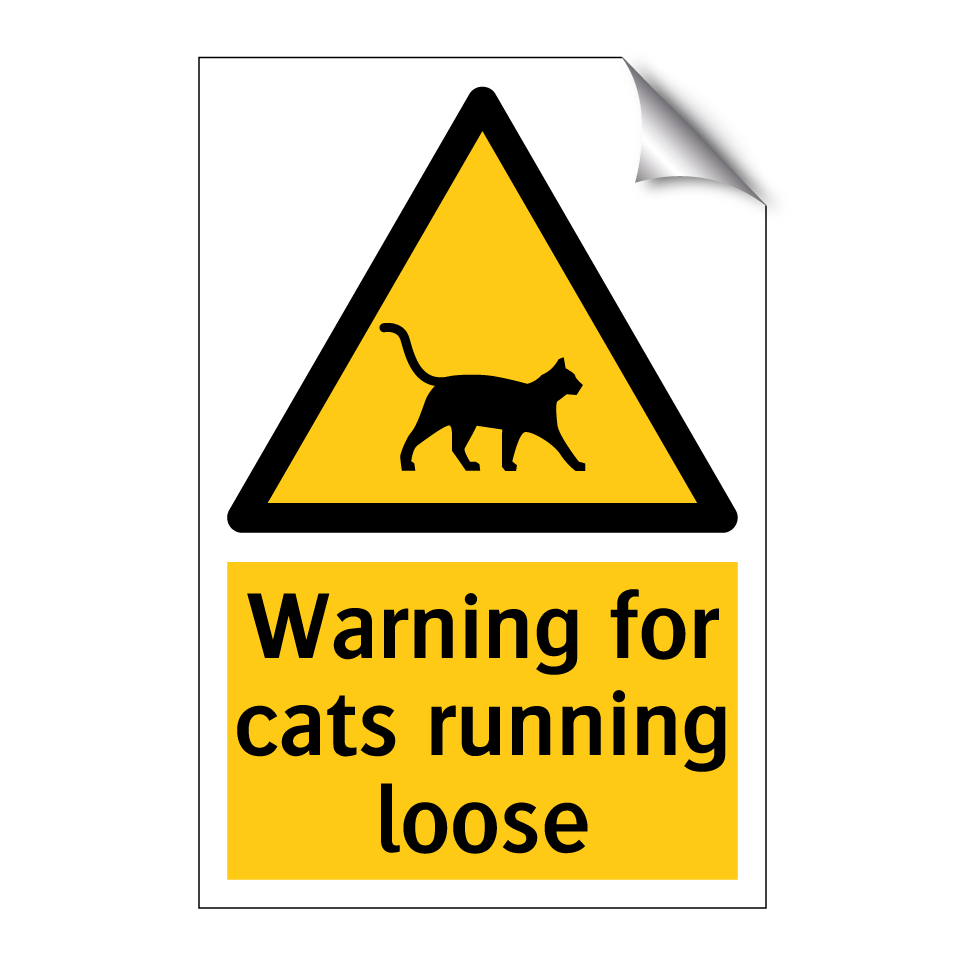 Warning for cats running loose