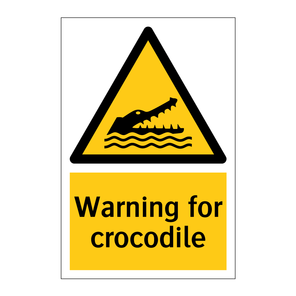 Warning for crocodile