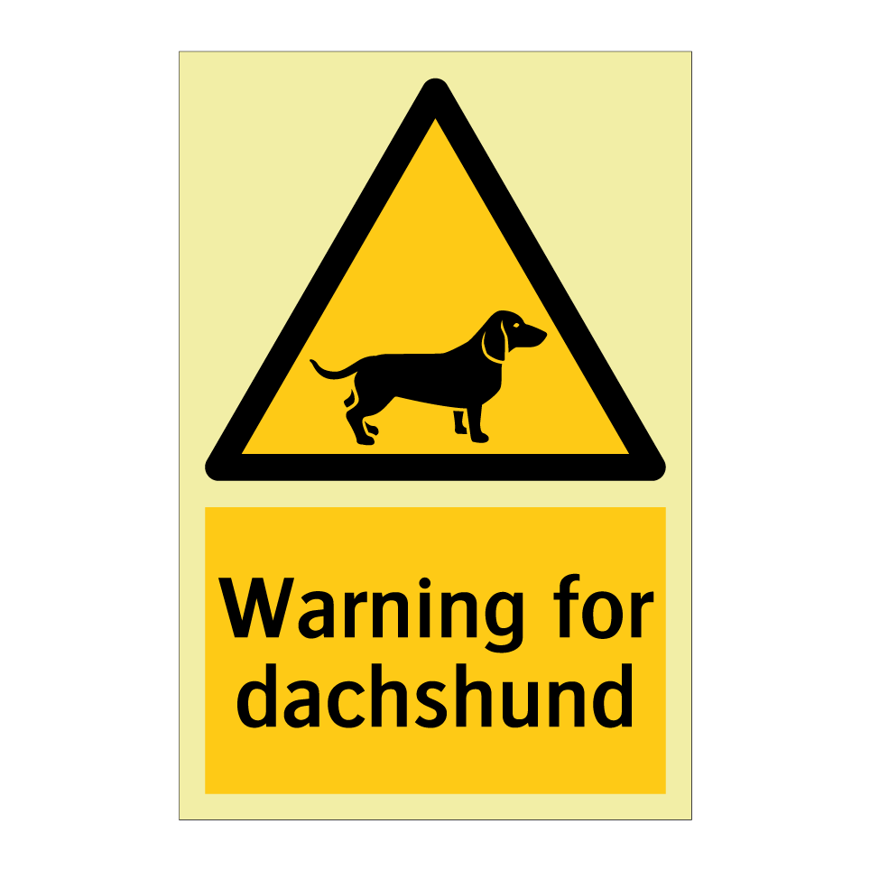 Warning for dachshund
