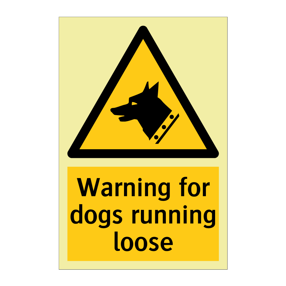 Warning for dogs running loose
