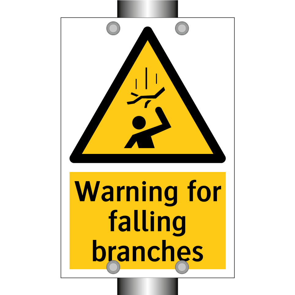 Warning for falling branches