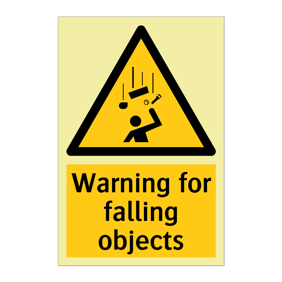 Warning for falling objects
