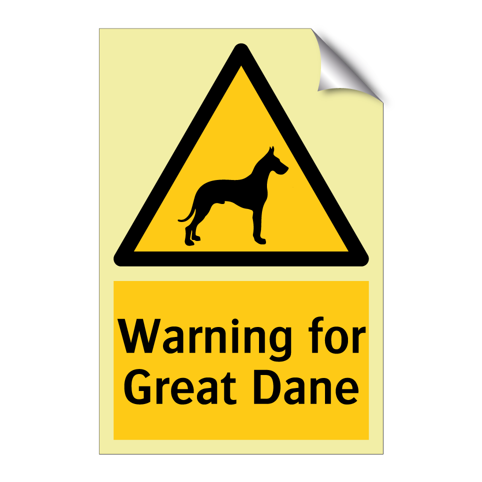 Warning for Great Dane