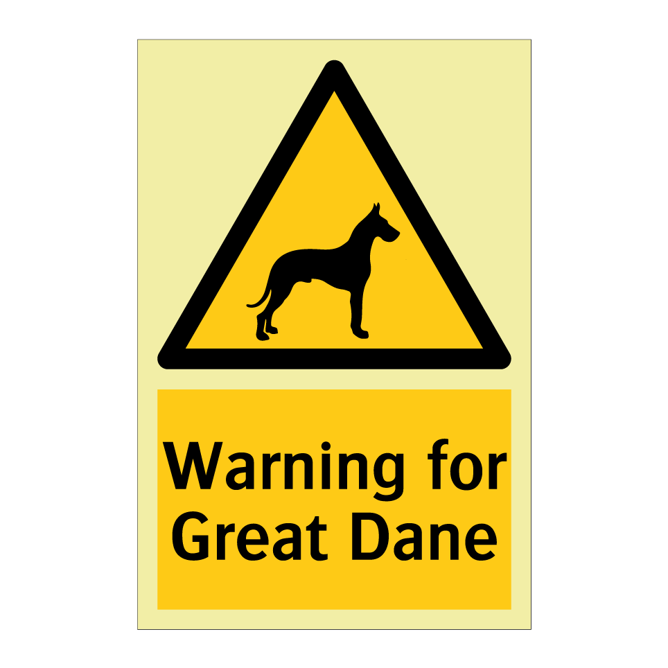 Warning for Great Dane