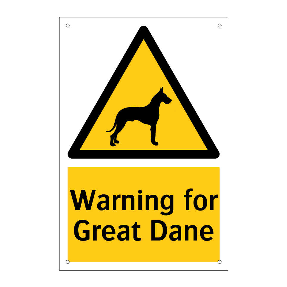 Warning for Great Dane