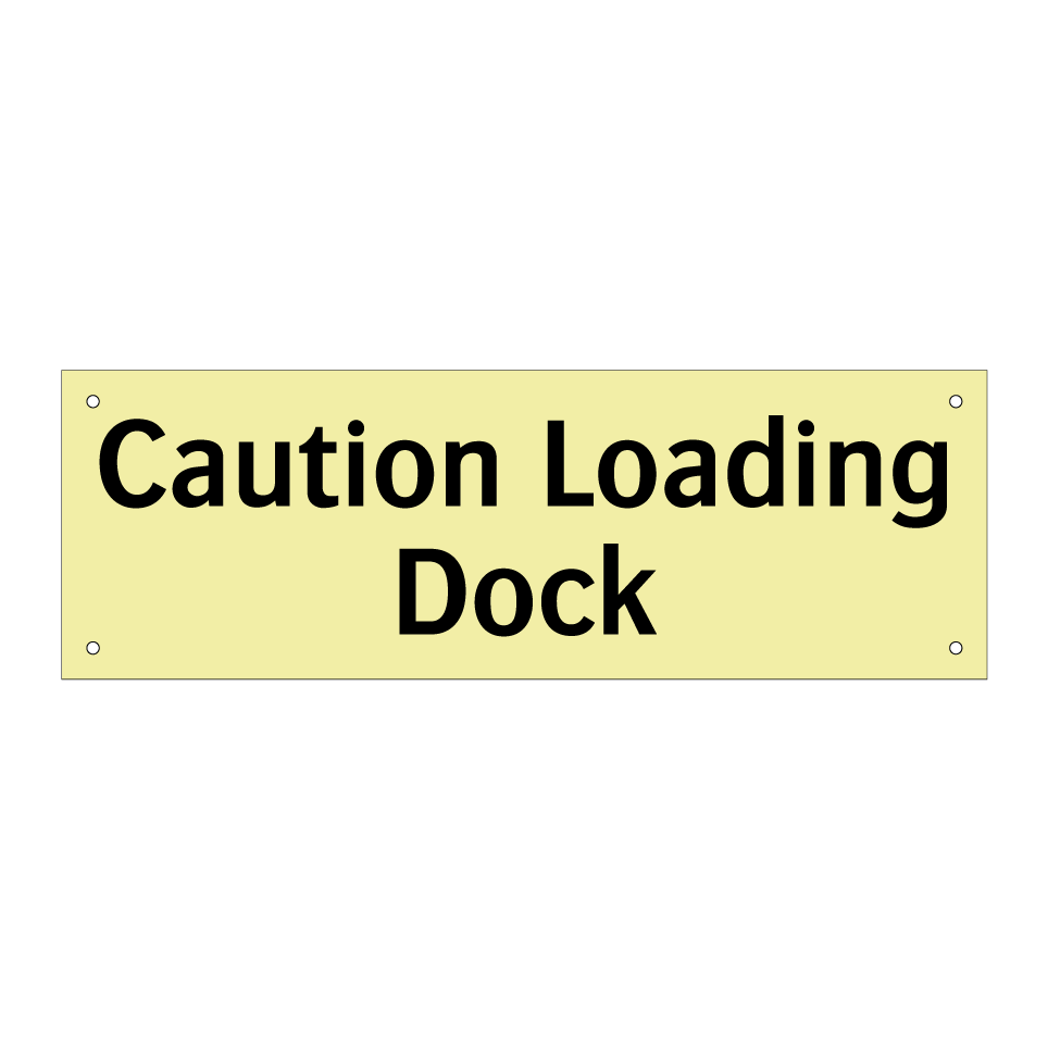Caution Loading Dock