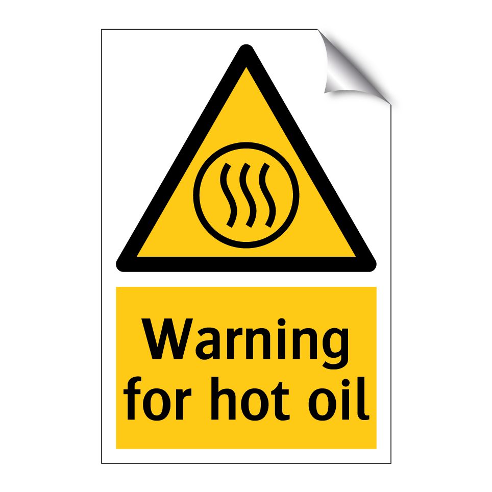 Warning for hot oil