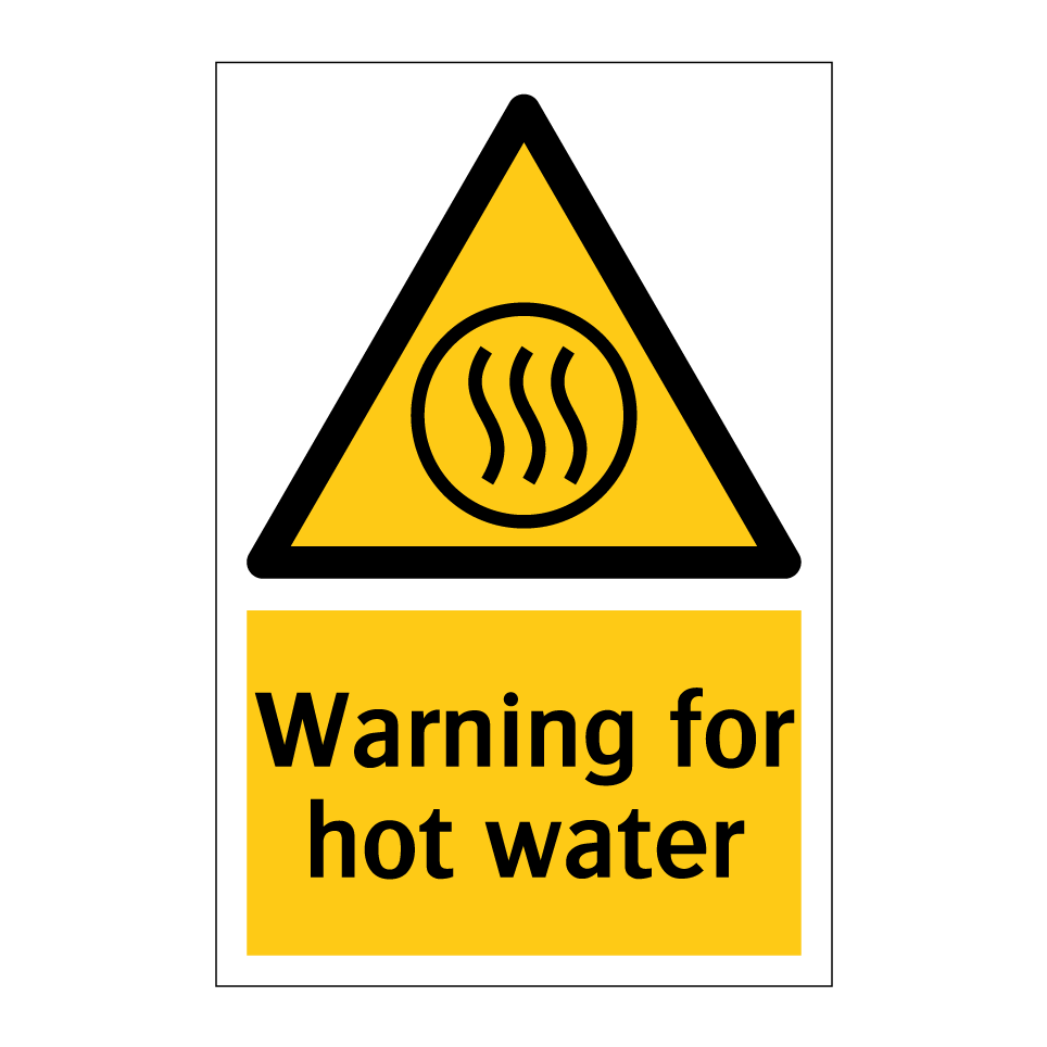 Warning for hot water