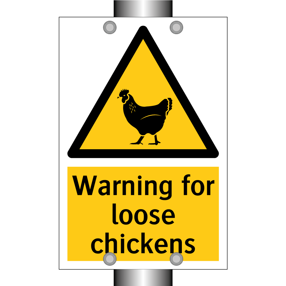 Warning for loose chickens