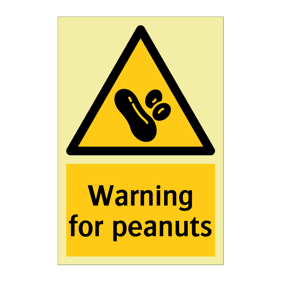 Warning for peanuts