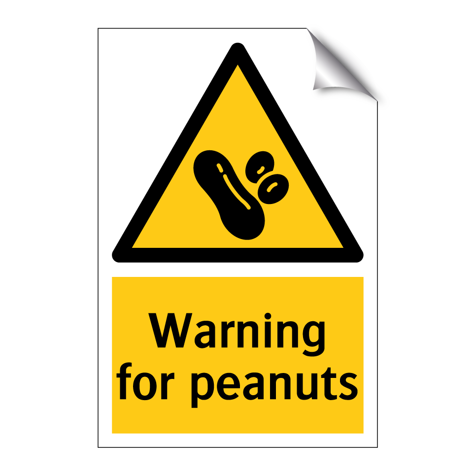 Warning for peanuts