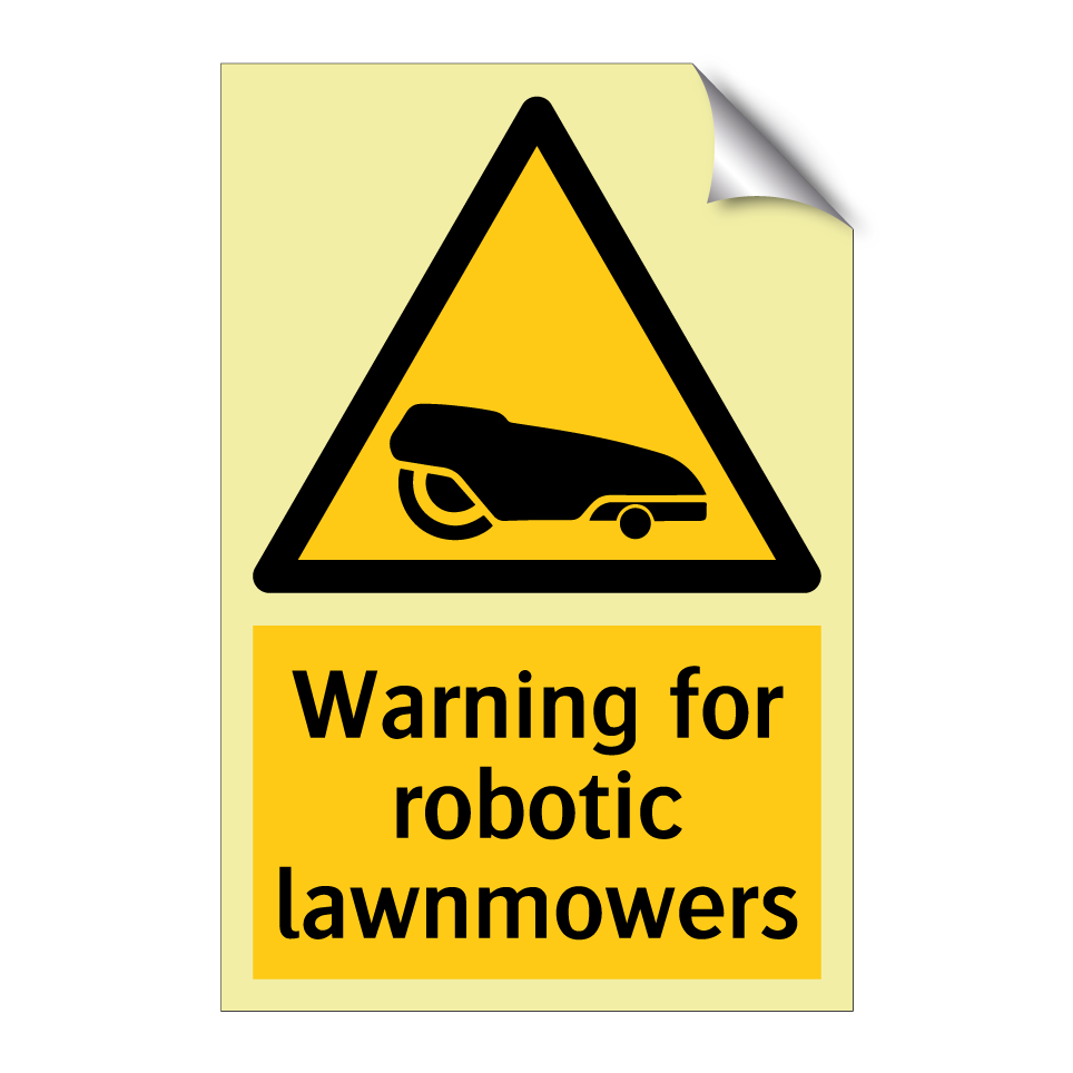 Warning for robotic lawnmowers