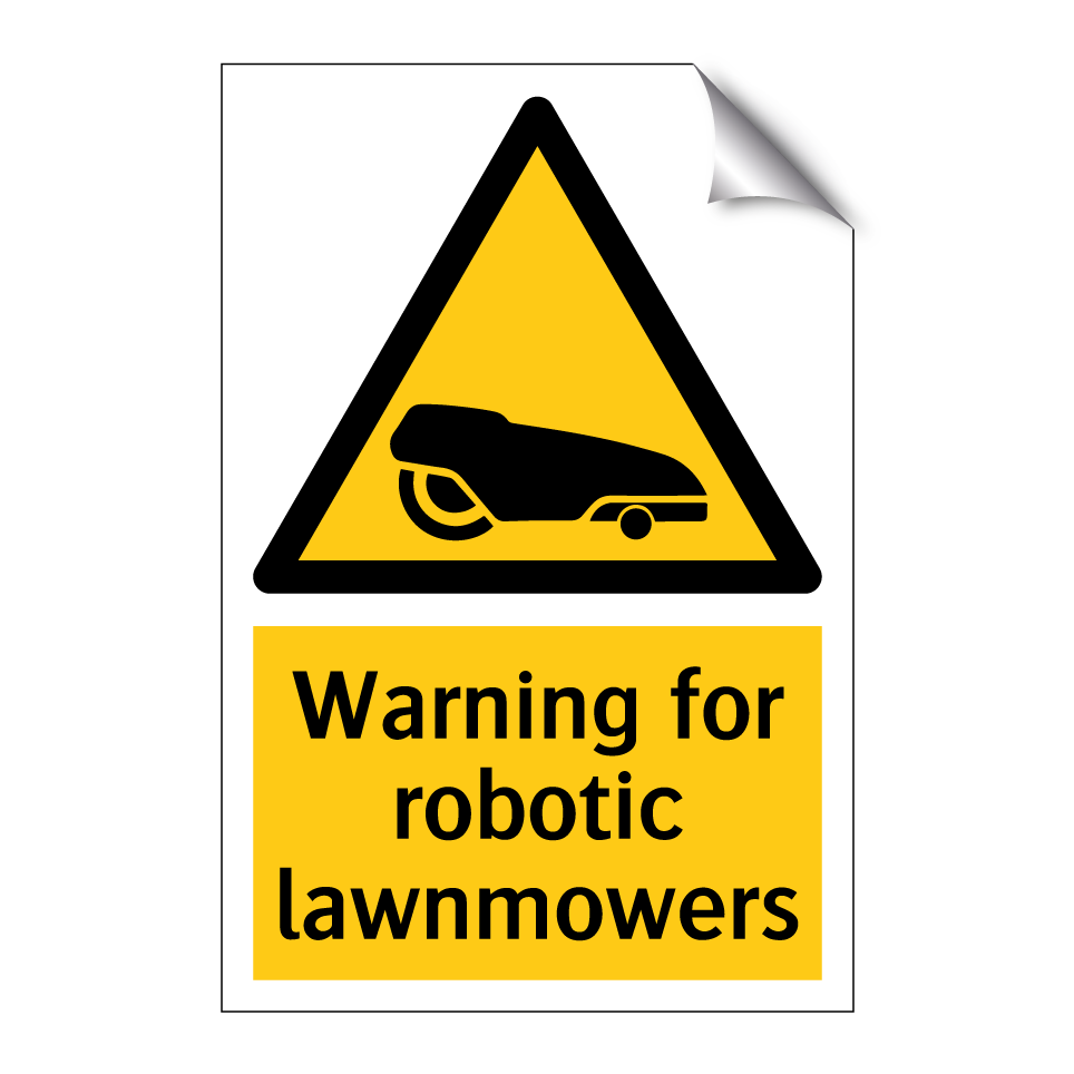 Warning for robotic lawnmowers