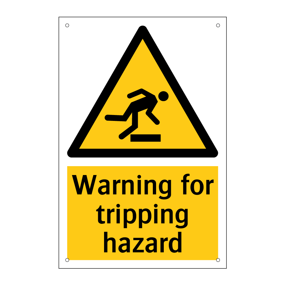 Warning for tripping hazard