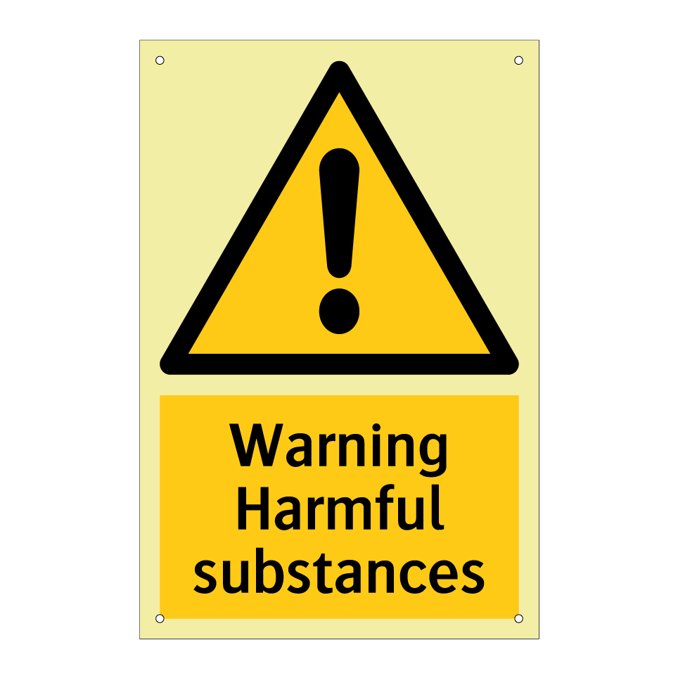 Warning Harmful substances