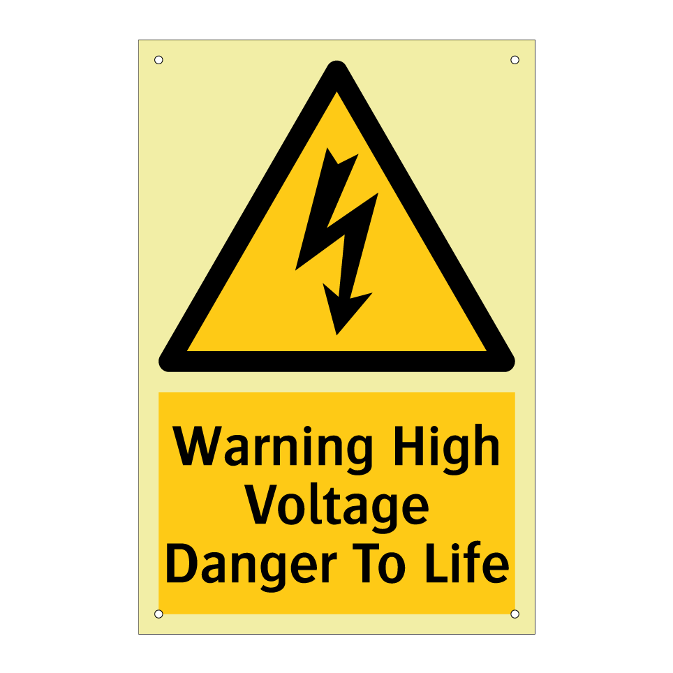 Warning High Voltage Danger To Life