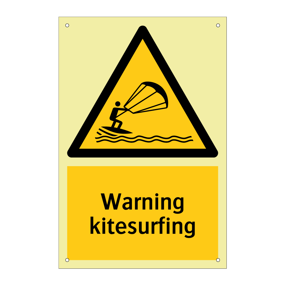 Warning kitesurfing