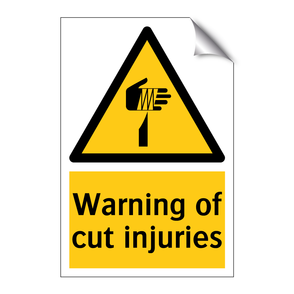 Warning of cut injuries