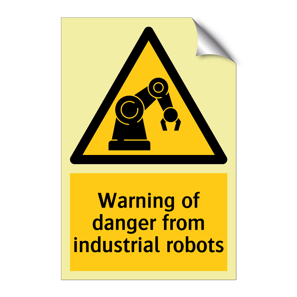 Warning of danger from industrial robots