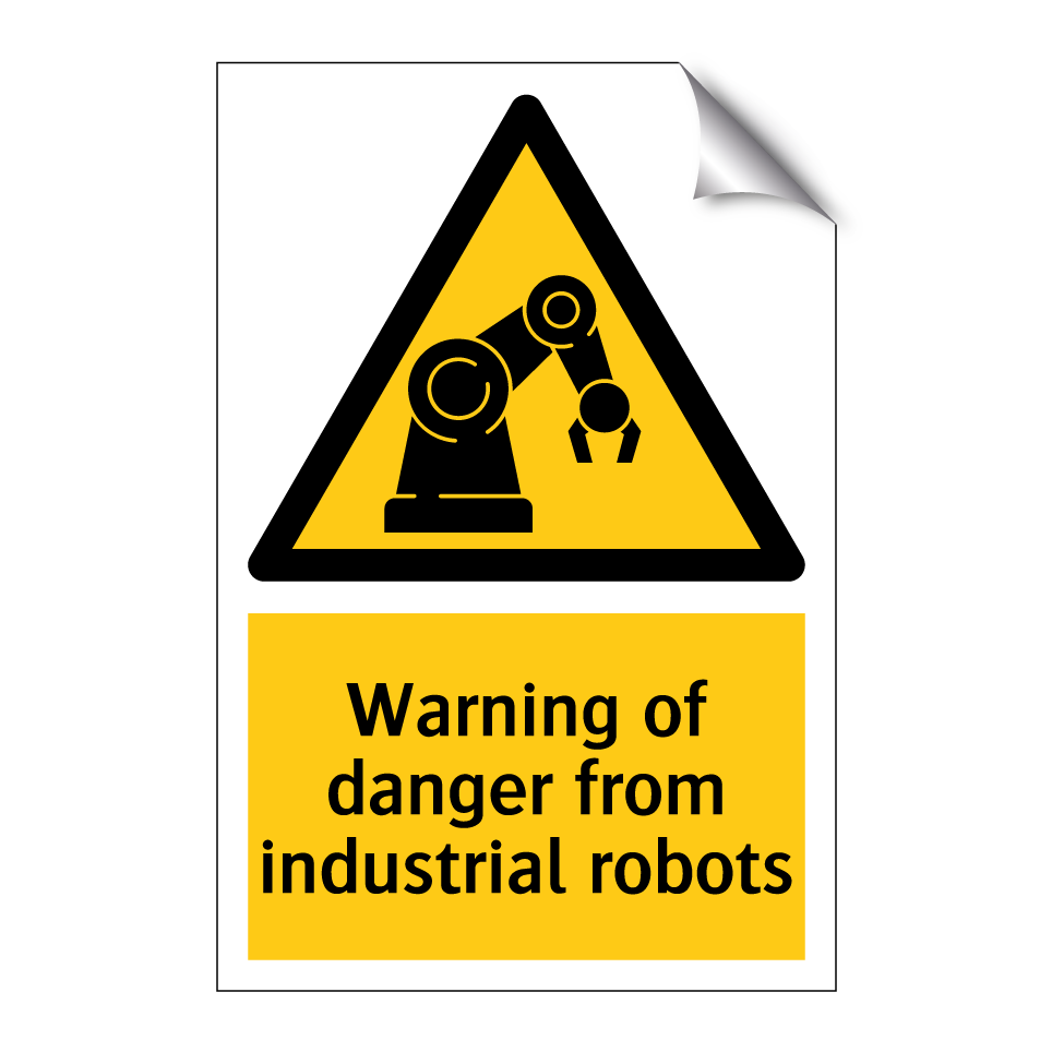 Warning of danger from industrial robots